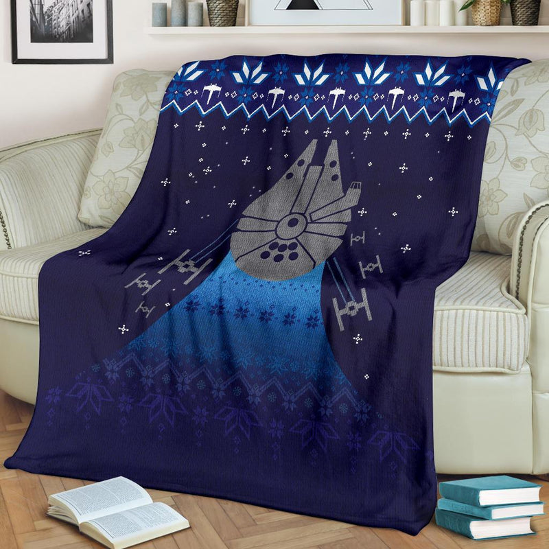 Star Wars Spaceship Art Ugly Christmas Custom Blanket Home Decor Nearkii