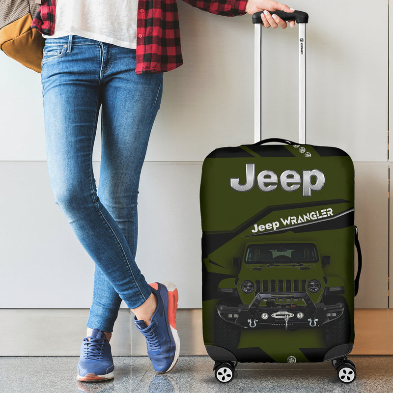Green Jeep Luggage Cover Suitcase Protector Nearkii