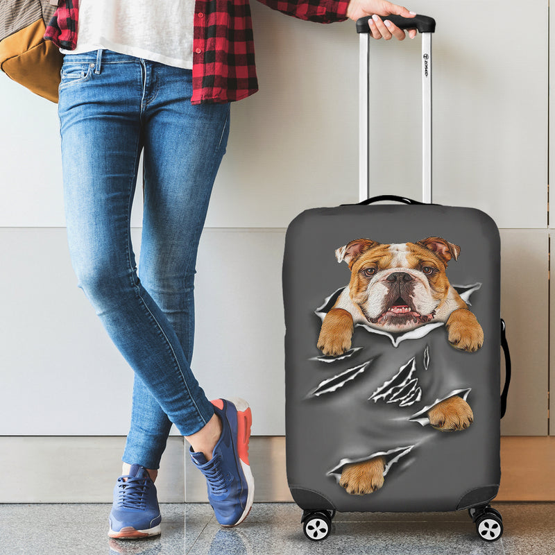Bull Dog Hanging Luggage Cover Suitcase Protector Nearkii