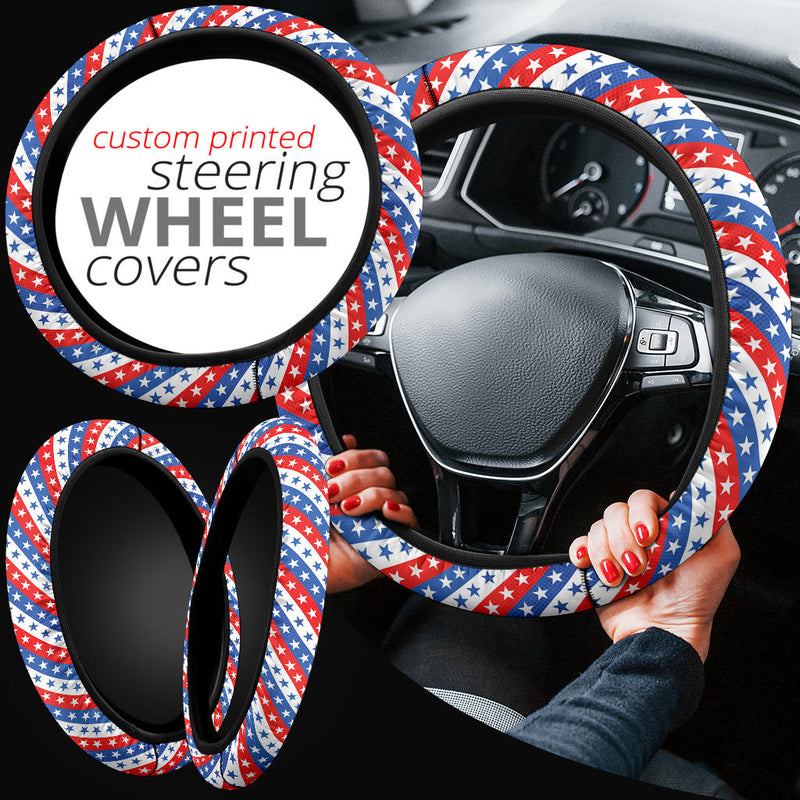 American Flag Style Premium Car Steering Wheel Cover Nearkii