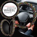 Flower Abstract Color Premium Car Steering Wheel Cover Nearkii