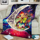 Piplup Turtwig And Chimchar Gen 4 Love You To The Moon Galaxy Blanket Nearkii