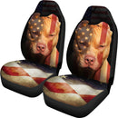 Pitbull American Flag Premium Custom Car Seat Covers Decor Protector Nearkii