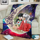 Inuyasha Love You To The Moon Galaxy Premium Blanket Nearkii
