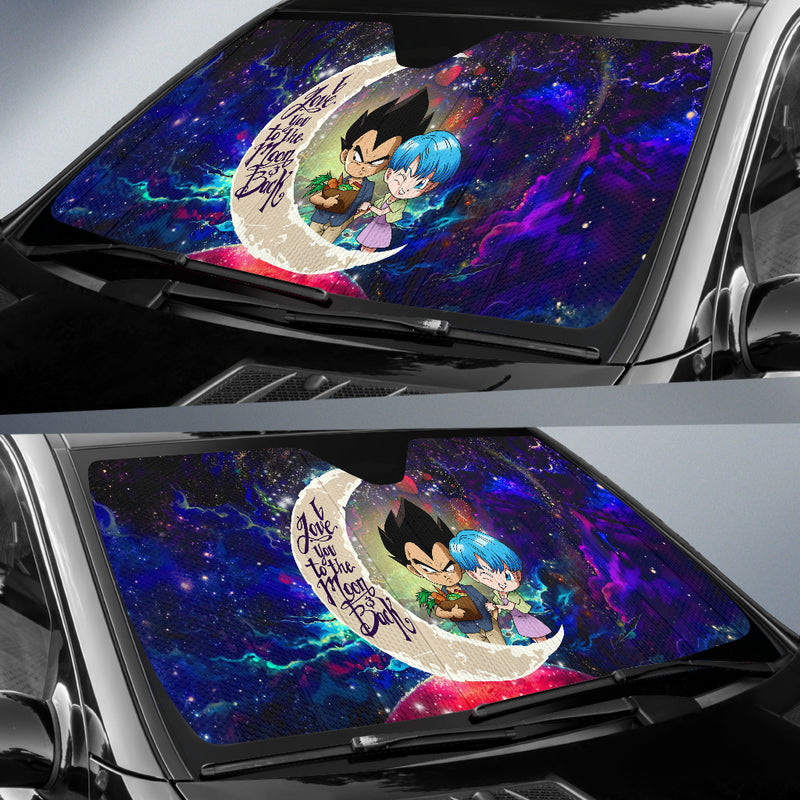 Vegeta And Bulma Dragon Ball Love You To The Moon Galaxy Car Auto Sunshades Nearkii