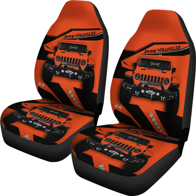 Orange Jeep Premium Custom Car Seat Covers Decor Protectors Nearkii