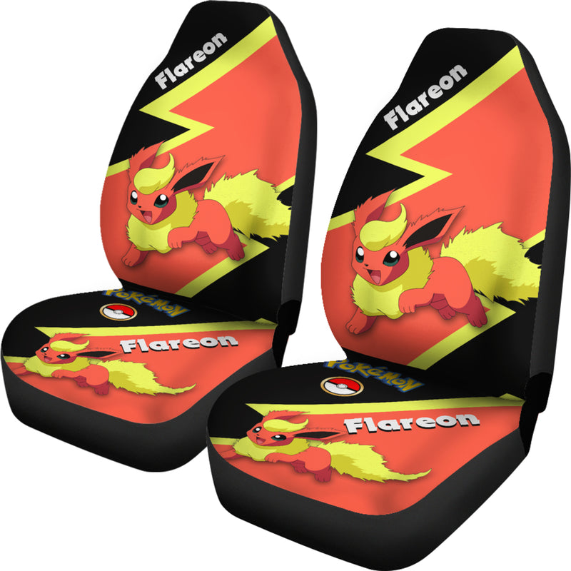 Red Flareon Eevee Evolution Pokemon Premium Custom Car Seat Covers Decor Protectors Nearkii