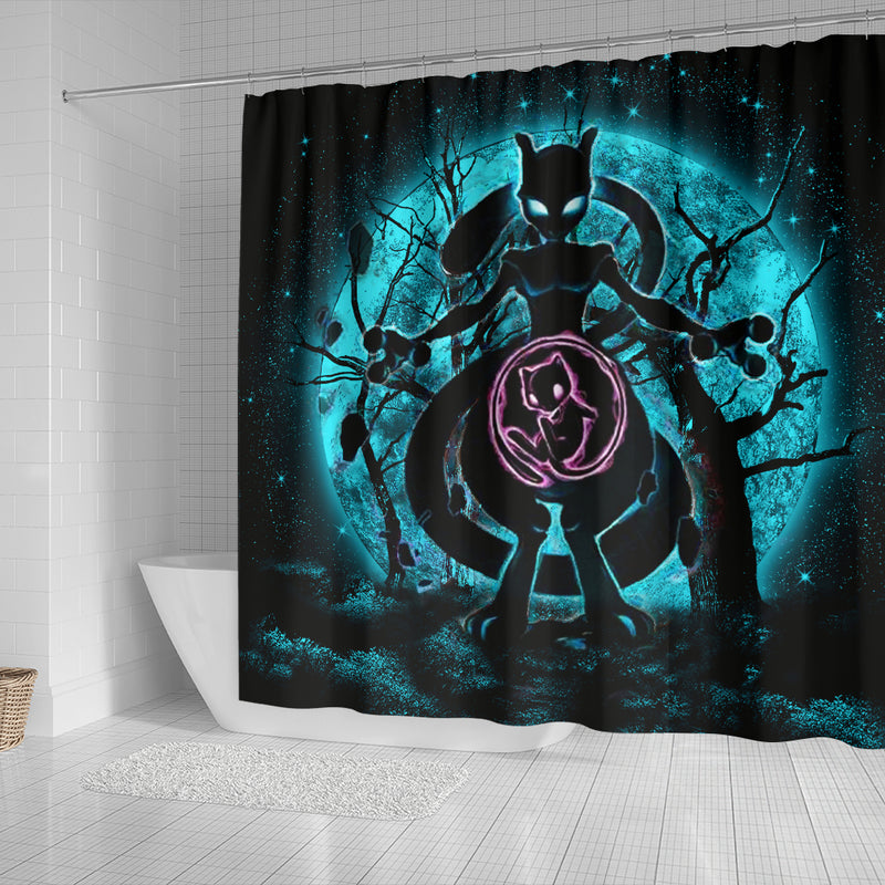 Mewtwo Pokemon Moonlight Shower Curtain Nearkii