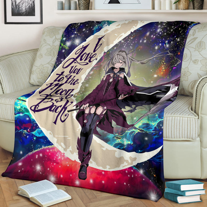 Anime Girl Soul Eater Love You To The Moon Galaxy Premium Blanket Nearkii