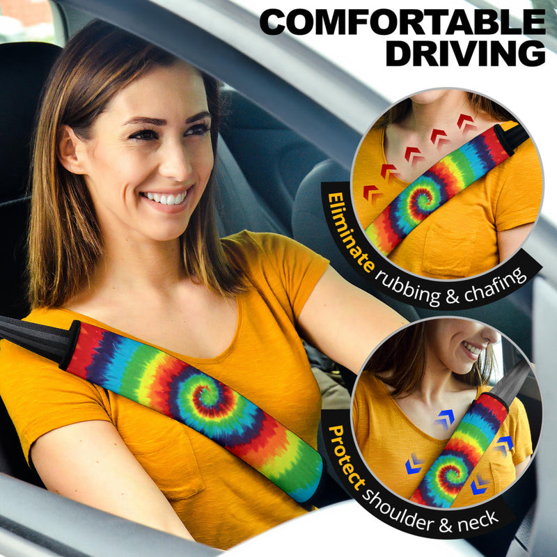 Tie Dye Premium Custom Car Seat Belt Covers Nearkii