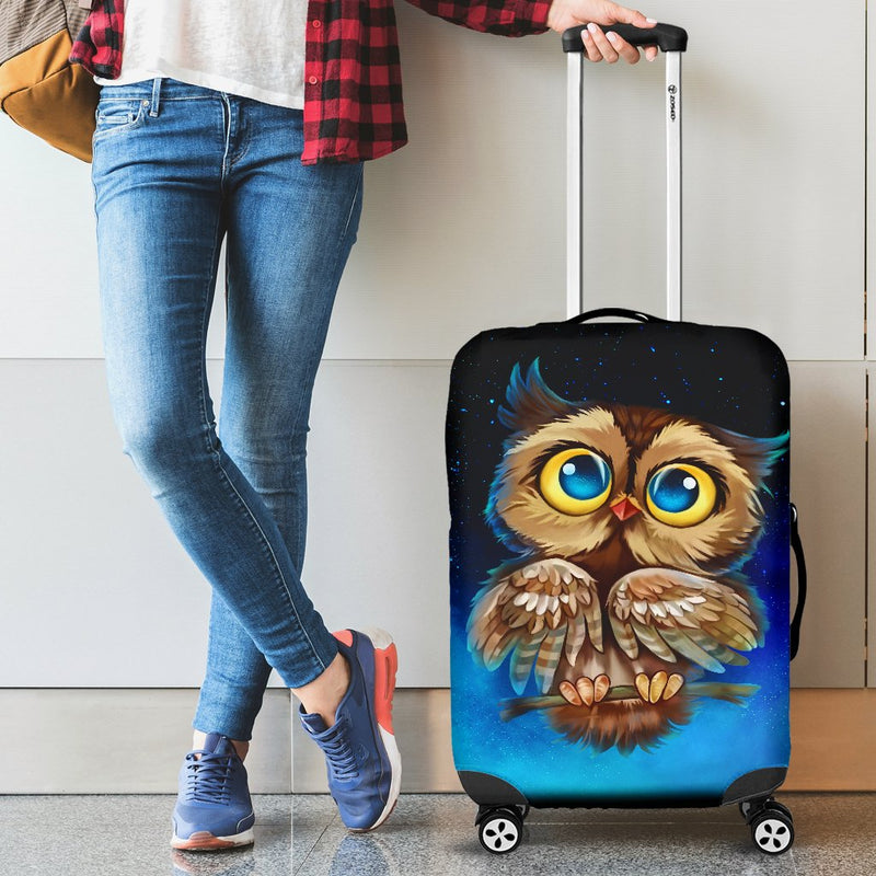 Owl Travel Luggage Cover Suitcase Protector 2 Nearkii