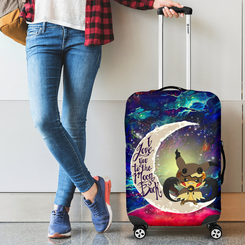 Pikachu Horro 1 Love You To The Moon Galaxy Luggage Cover Suitcase Protector Nearkii