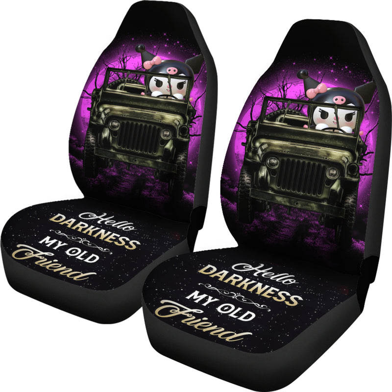 Kuromi Anime Ride Jeep Halloween Moonlight Premium Custom Car Seat Covers Decor Protectors Nearkii