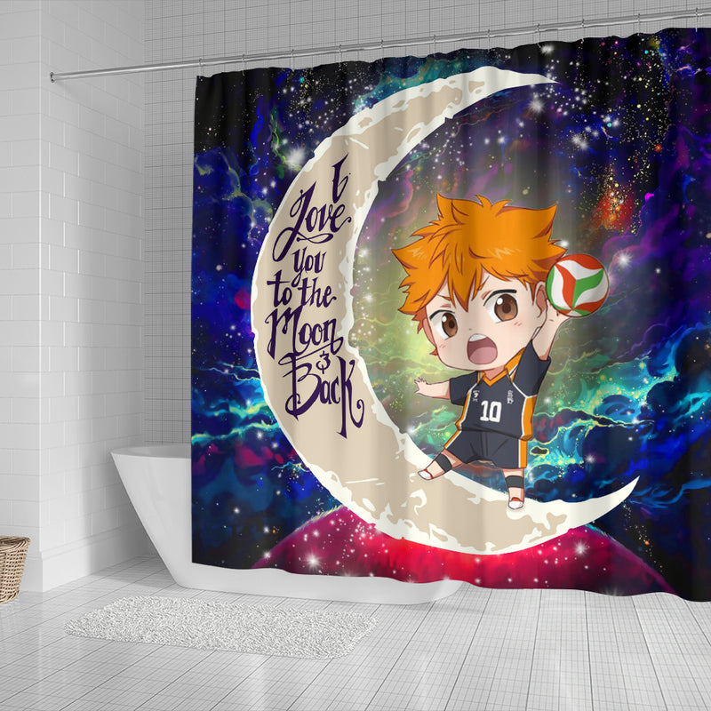 Hinata Haikyuu Love You To The Moon Galaxy Shower Curtain Nearkii