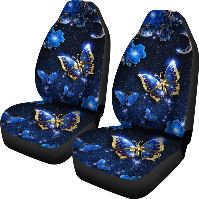 Best Blue Mystery Butterfly Hd Premium Custom Car Seat Covers Decor Protector Nearkii