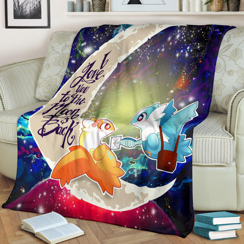 Pokemon Couple Latios Latias Love You To The Moon Galaxy Premium Blanket Nearkii