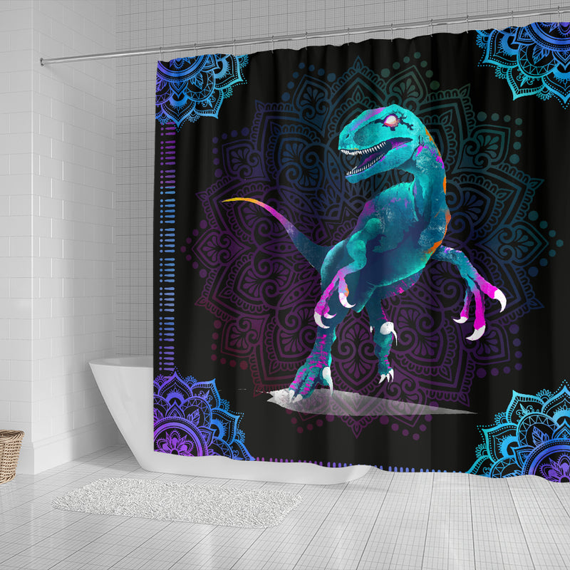 Dinosaur Mandala Shower Curtain Nearkii