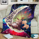 Totoro Ghibli Snorlax Pokemon Love You To The Moon Galaxy Blanket Nearkii
