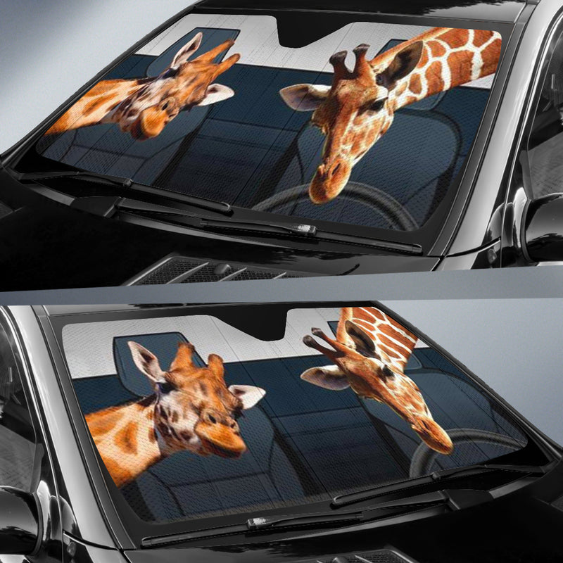 Giraffe Car Auto Sun Shades Windshield Accessories Decor Gift Nearkii