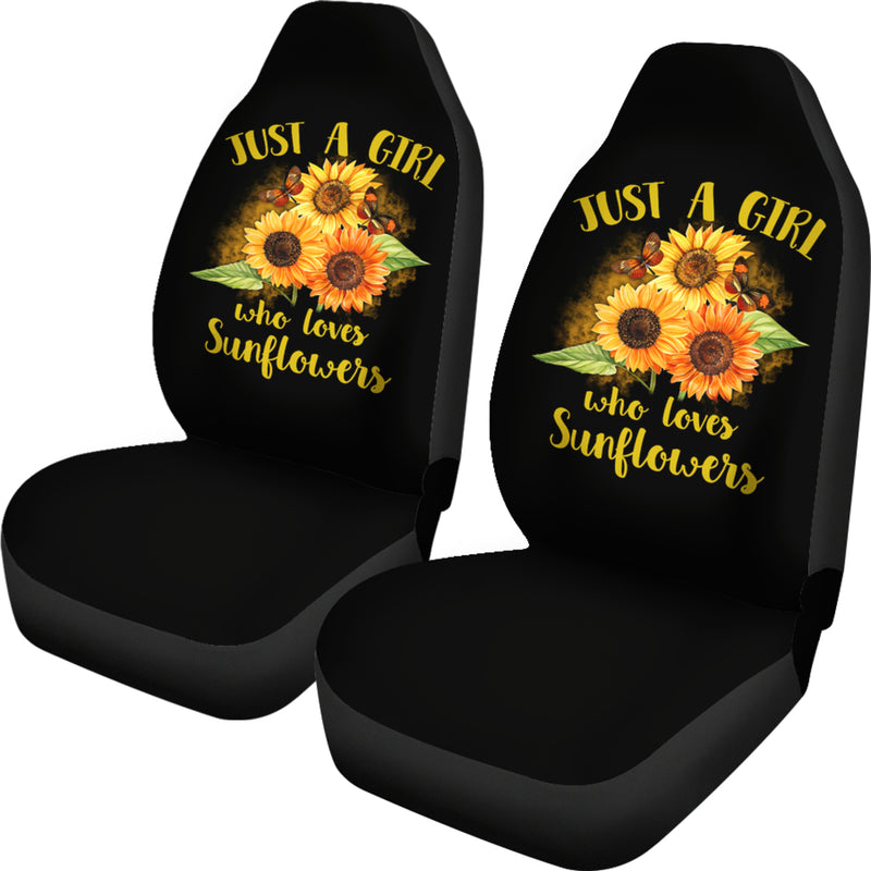 Best Sunflowers Just A Girl Who Loves Sunflowers Art Premium Custom Car Seat Covers Decor Protector Nearkii