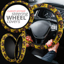Sunflower Dachshund Car Steering Wheel Cover