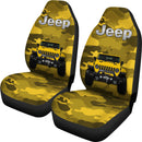 Yellow Jeep Camouflage Premium Custom Car Seat Covers Decor Protectors Nearkii