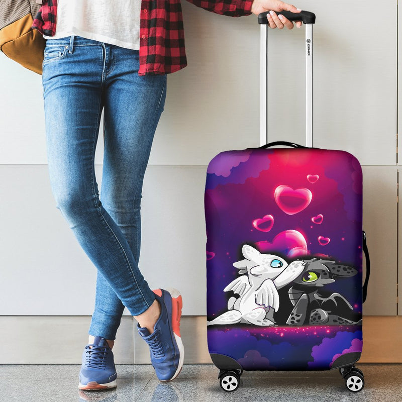 Night Fury Light Fury Love Luggage Cover Suitcase Protector Nearkii