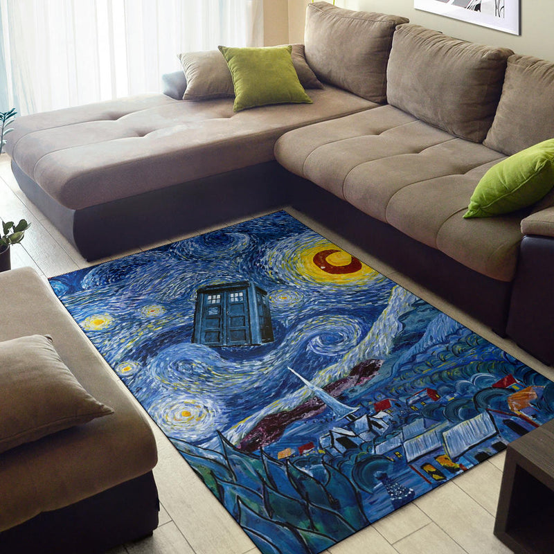 Starry Night Doctor Who Ii Rug Carpet Rug Home Room Decor Nearkii