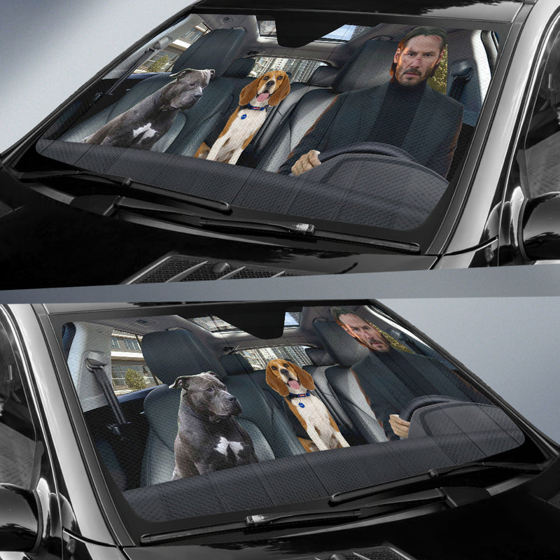 John Wick Driving Car Auto Sunshades Nearkii