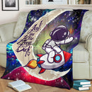 Astronaut Chibi Love You To The Moon Galaxy Premium Blanket Nearkii