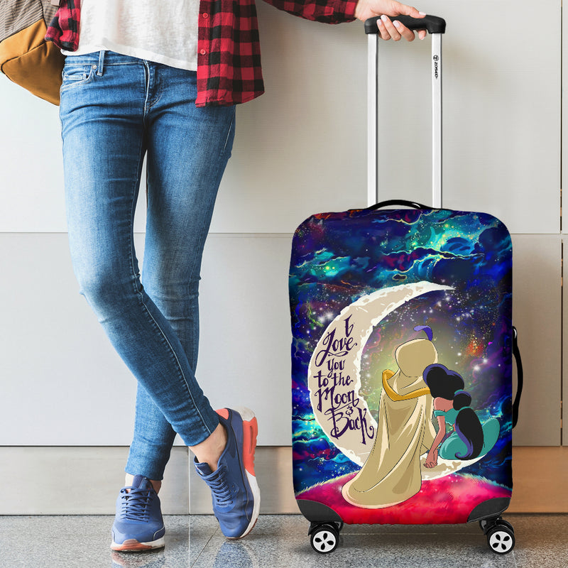 Aladin Couple Love You To The Moon Galaxy Luggage Cover Suitcase Protector Nearkii