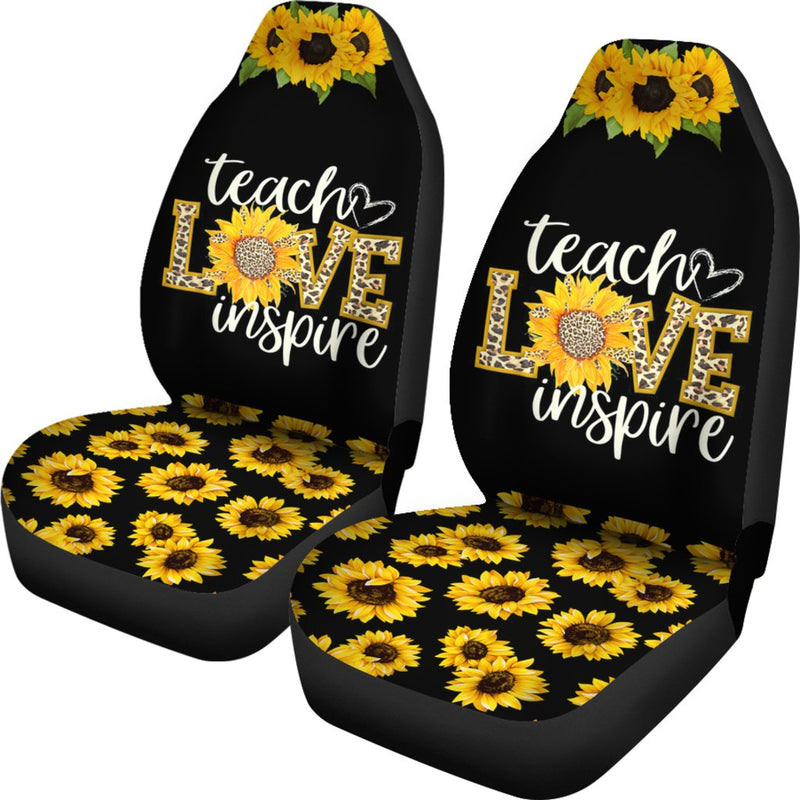 Best Teach Love Inspire Cute Sunflower Seat Covers Car Decor Car Protector Nearkii