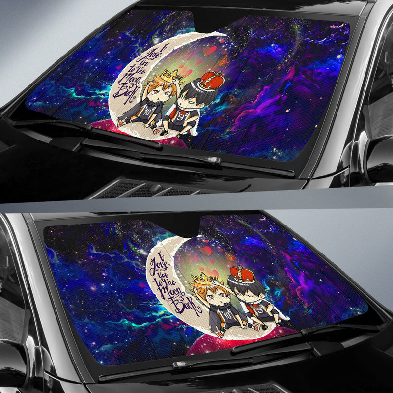Hinata And Tobio Haikyuu Love You To The Moon Galaxy Car Auto Sunshades Nearkii
