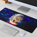 Cute Owl Love You To The Moon Galaxy Mouse Mat Nearkii
