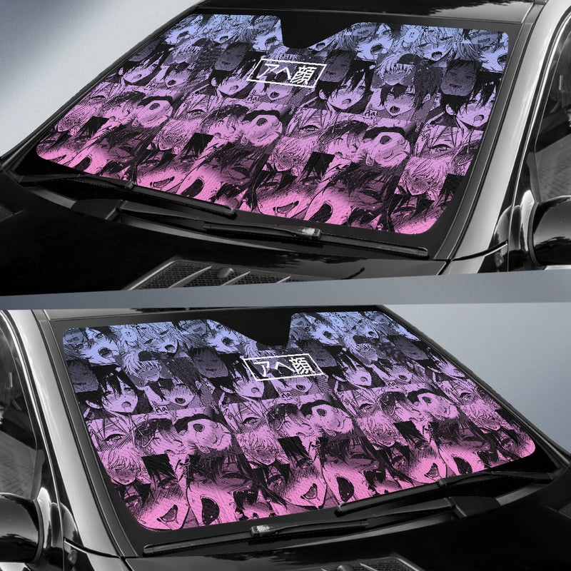 Custom Anime Ahegao Girls Car Auto Sunshades Nearkii