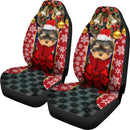 Yorkshire Terrier Puppy Santa Claus Premium Custom Car Premium Custom Car Seat Covers Decor Protectors Decor Protector Nearkii
