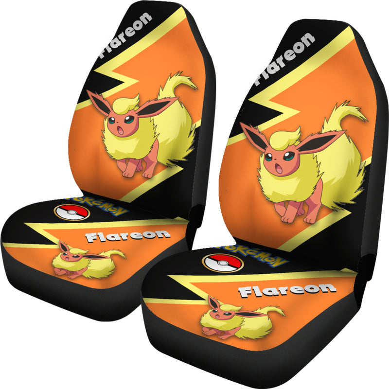 Flareon Eevee Evolution Pokemon Premium Custom Car Seat Covers Decor Protectors Nearkii