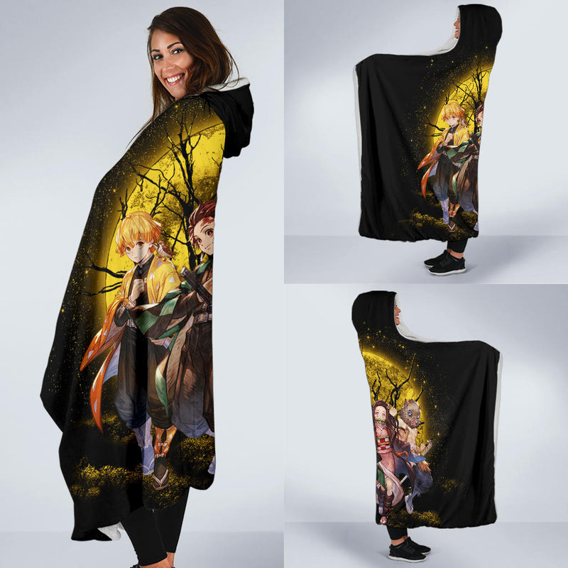 Moon Demonslayer Background Moonlight Economy Hooded Blanket Nearkii