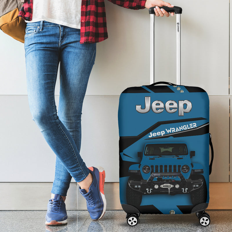 Blue Jeep Luggage Cover Suitcase Protector Nearkii