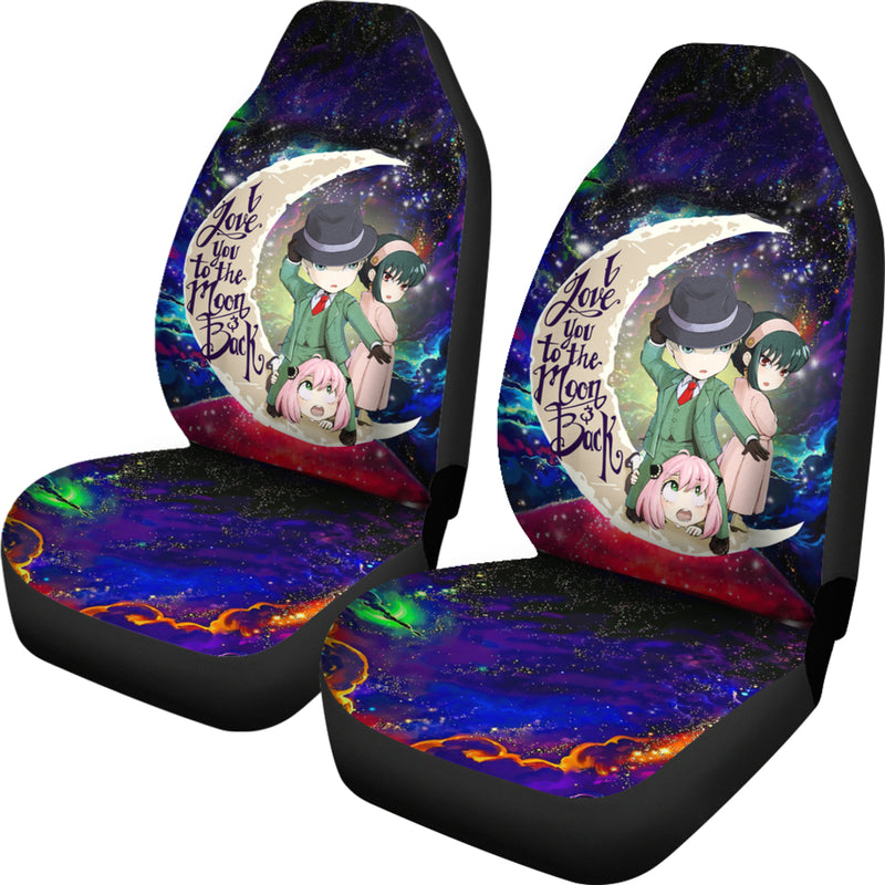 Spy x Family Love You To The Moon Galaxy Car Seat Covers Decor Protectors Nearkii