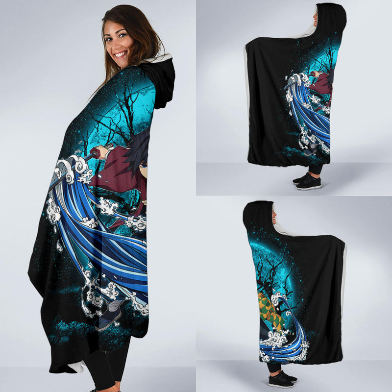 Tomioka Giyuu Moonlight Economy Hooded Blanket Nearkii