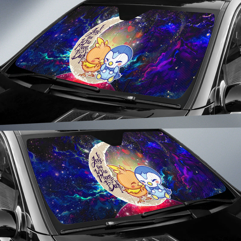 Pokemon Torchic Piplup Love You To The Moon Galaxy Car Auto Sunshades Nearkii