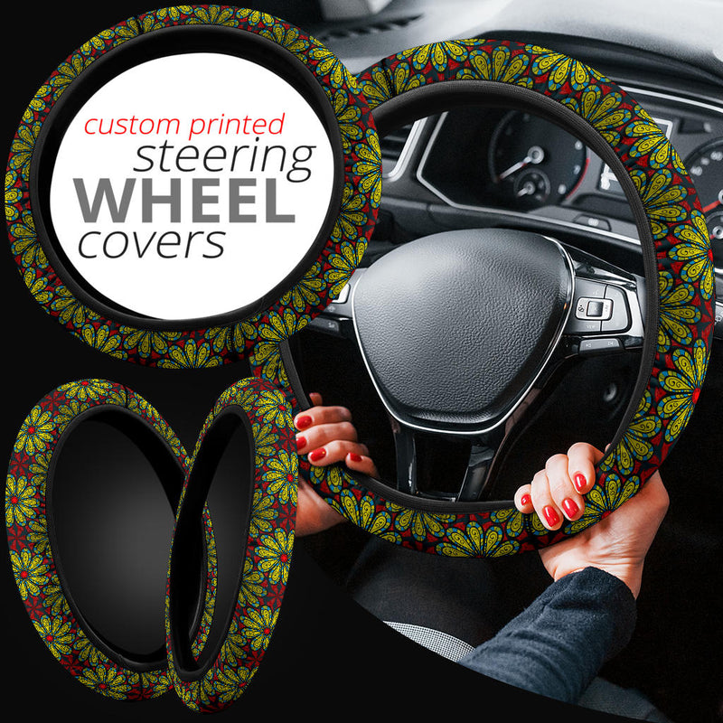 Flower Glass Premium Car Steering Wheel Cover Nearkii