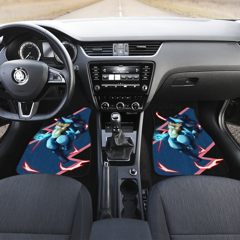 Lucario Car Floor Mats Custom Anime Pokemon Car Interior Accessories Nearkii