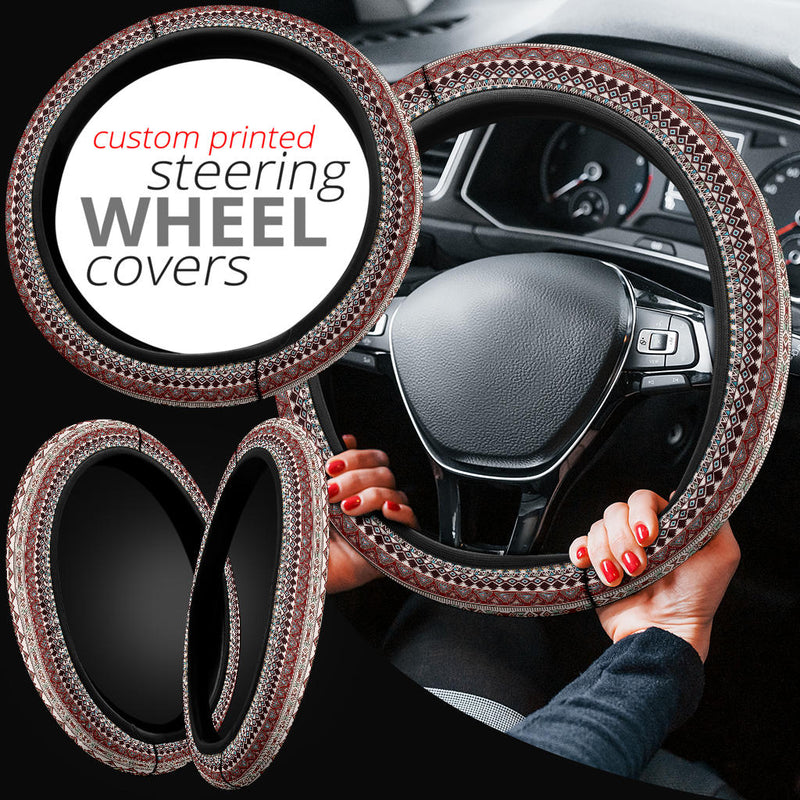 Dream Mandalas Pattern Premium Car Steering Wheel Cover Nearkii
