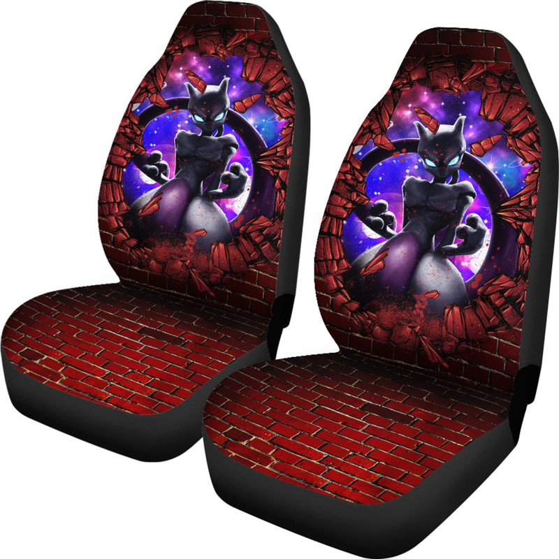 Mewtwo Pokemon Break Wall Car Seat Covers Nearkii