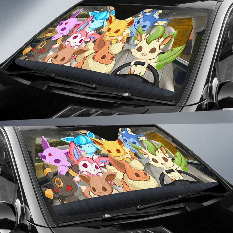 Eevee Evolution Pokemon Anime Car Auto Sunshades Nearkii