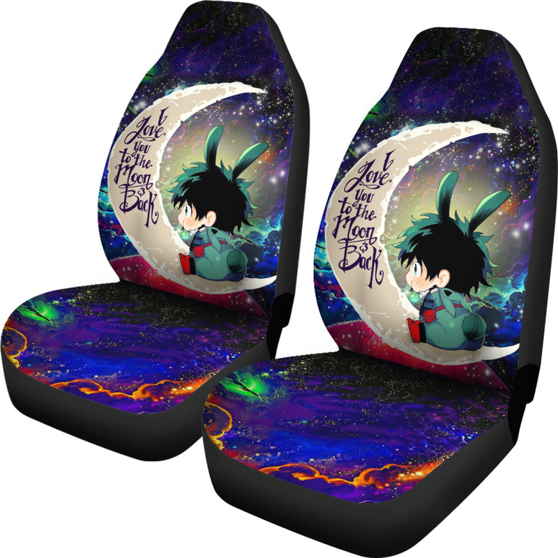 Deku My Hero Academia Anime Love You To The Moon Galaxy Car Seat Covers