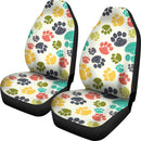 Best Colorful Hand-Drawn Paw Premium Custom Car Seat Covers Decor Protector Nearkii