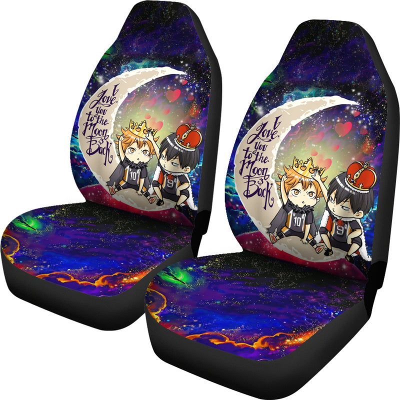Hinata And Tobio Haikyuu Love You To The Moon Galaxy Car Seat Covers